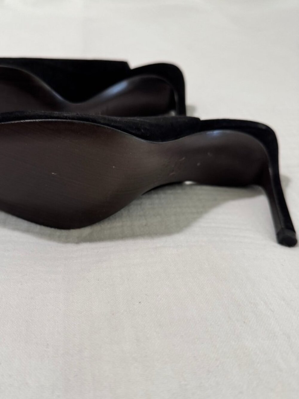 Stuart Weitzman Black Suede Slingback Heels,New, High Quality, Size: 8.5 - Picture 3 of 9